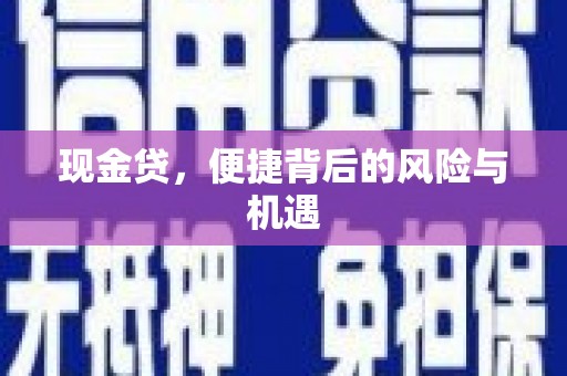 潜山现金贷，便捷背后的风险与机遇