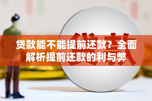 潜山贷款能不能提前还款？全面解析提前还款的利与弊