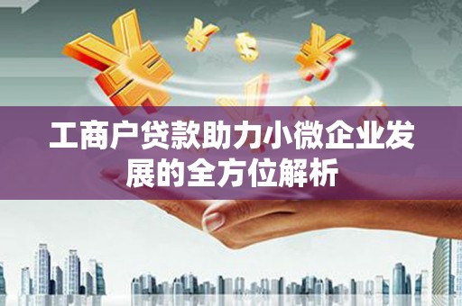 潜山工商户贷款助力小微企业发展的全方位解析