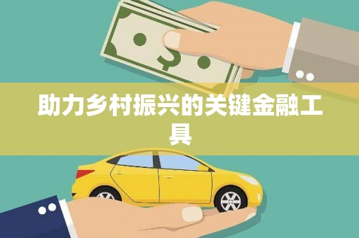 潜山助力乡村振兴的关键金融工具