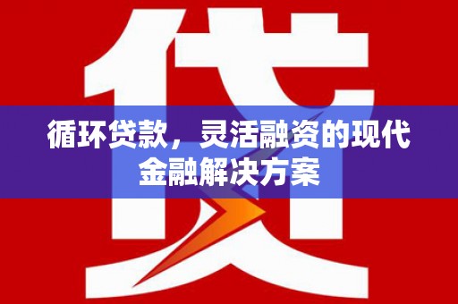 潜山循环贷款，灵活融资的现代金融解决方案