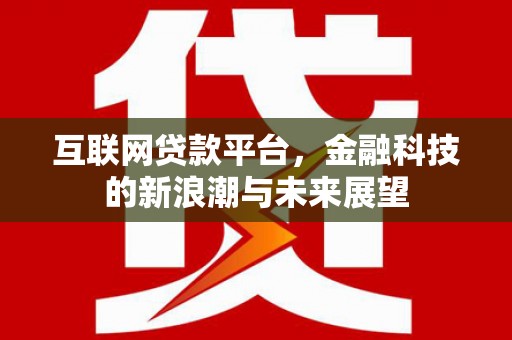 潜山互联网贷款平台，金融科技的新浪潮与未来展望