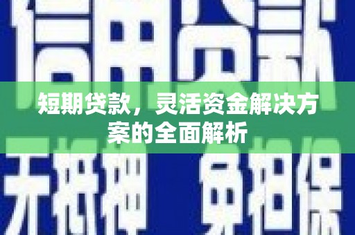 潜山短期贷款，灵活资金解决方案的全面解析