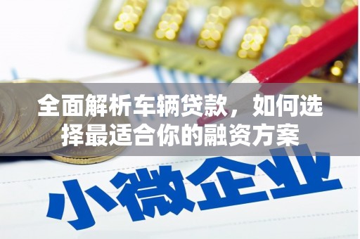 潜山全面解析车辆贷款，如何选择最适合你的融资方案