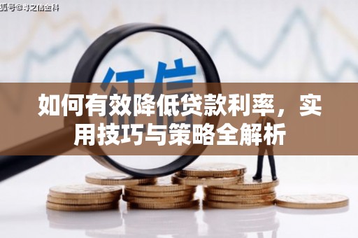 潜山如何有效降低贷款利率，实用技巧与策略全解析